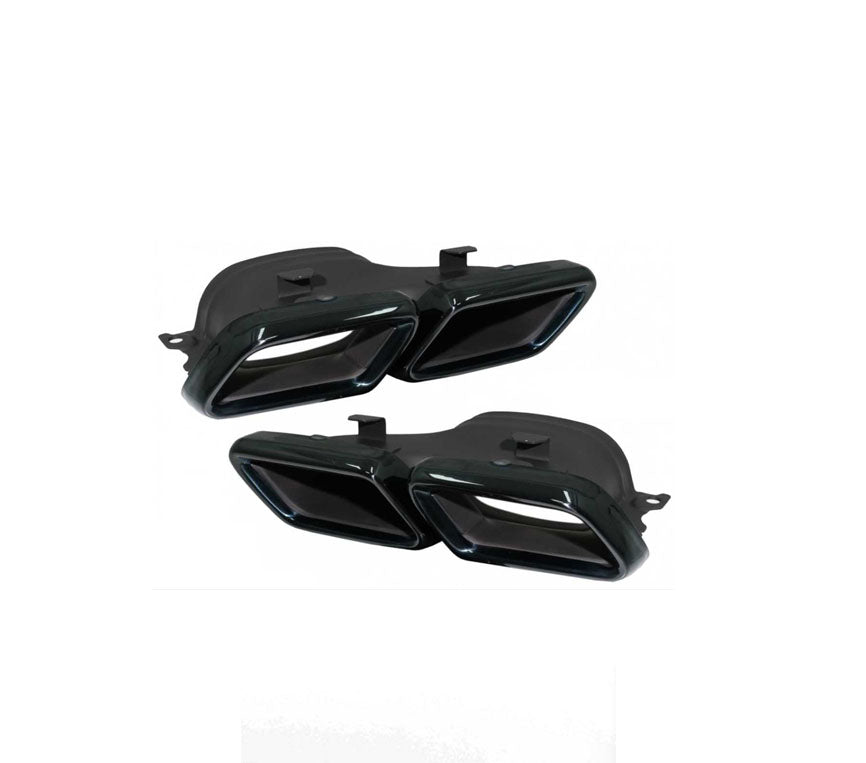 ARKA EGZOZ UCU SET (SİYAH) YENİ C63 AMG 2019- - İTHAL