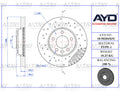 FREN DISKI TRANSPORTER T5-T6 04-15 ON 308MM