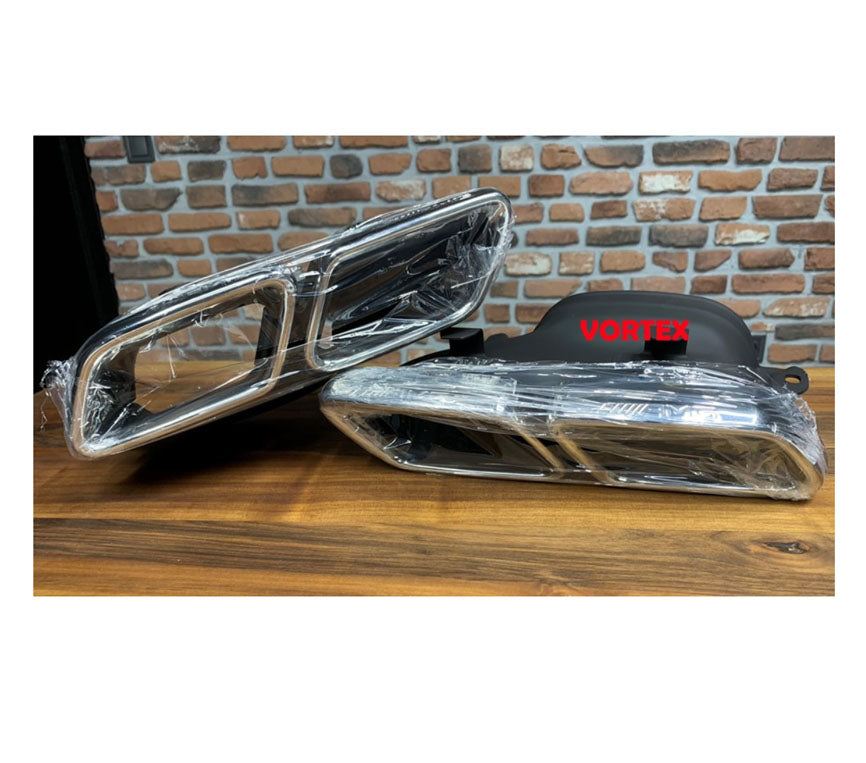 ARKA EGZOZ UCU SET (C63 GÜMÜŞ RENK) W205 2014- - İTHAL