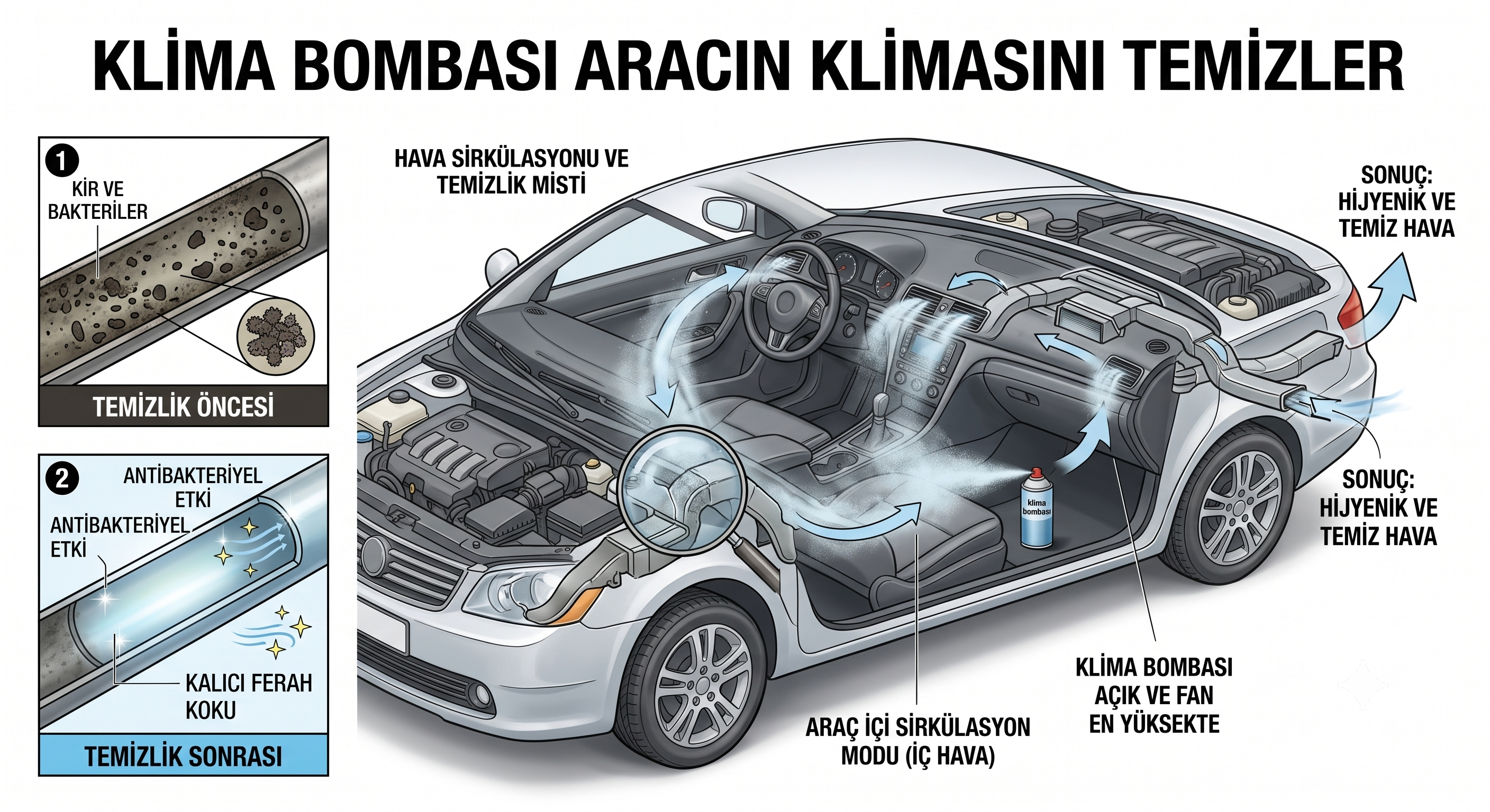 KLİMA BOMBASI 200 ML (CİLEK KOKULU)