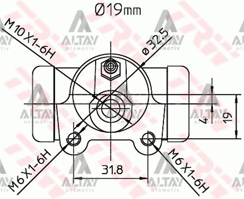 FREN SİLİNDİRİ LAGUNA I 93-01 2.0 DÖKÜM 19,05mm ARKA SOL-SAĞ - TRW