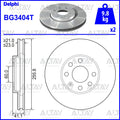 FREN DİSKİ ASTRA G 98-07 / ÖN HAVALI 256-4 (SET) - DELPHI
