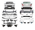 BODY KİT STANDART TİP (ÖN-ARKA DOLU) W222 2018- - İTHAL