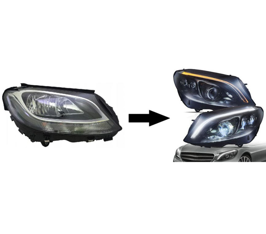 W205 2014- HALOJEN İÇİN 2019- LED FAR DÖNÜŞÜM SETİ - İTHAL