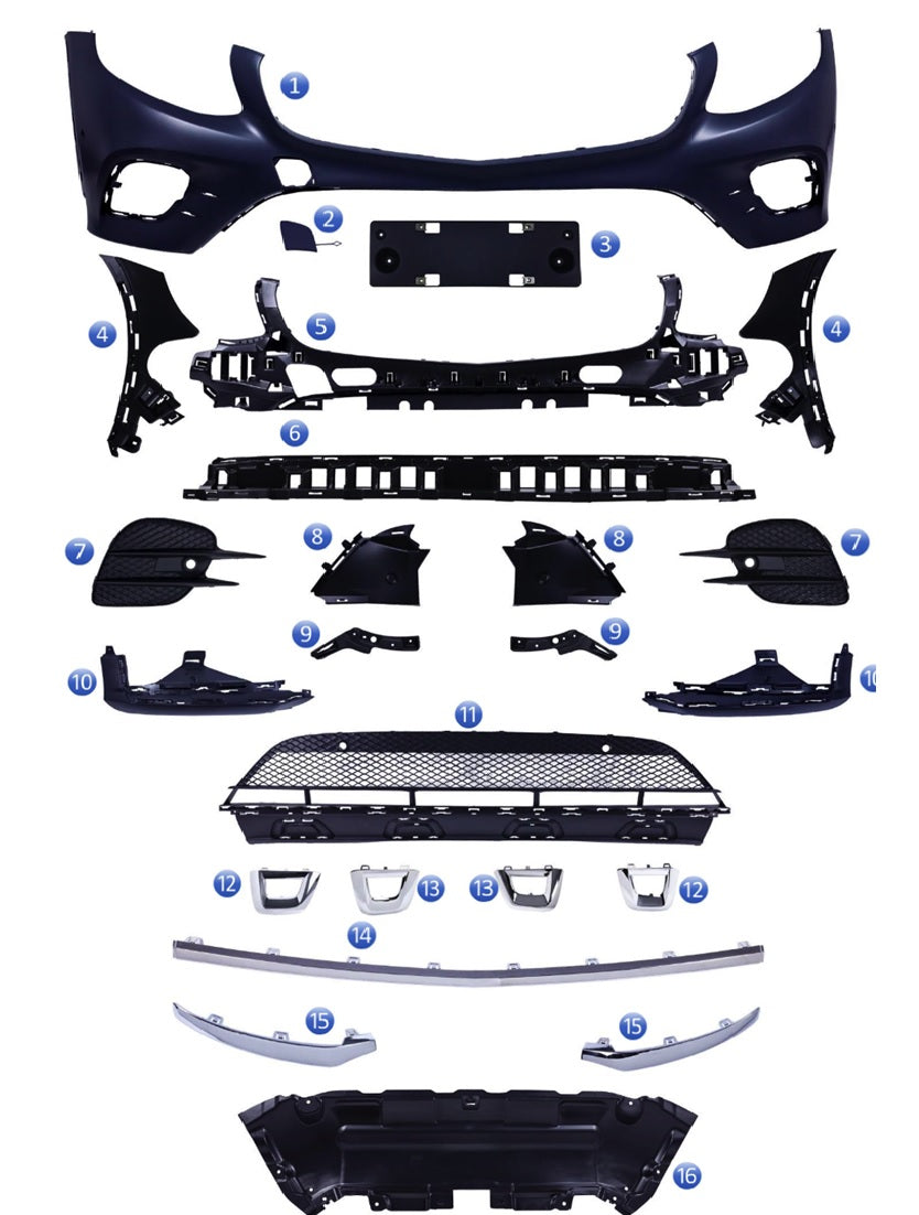 ÖN TAMPON AMG SET GLC W253 2016- - İTHAL