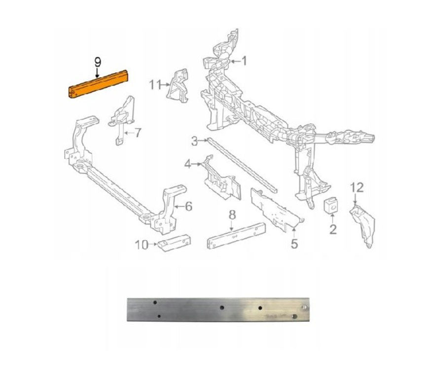 ÖN PANEL BRAKETİ ( ALÜMİNYUM ) SAĞ W246/W176 2013- - İTHAL