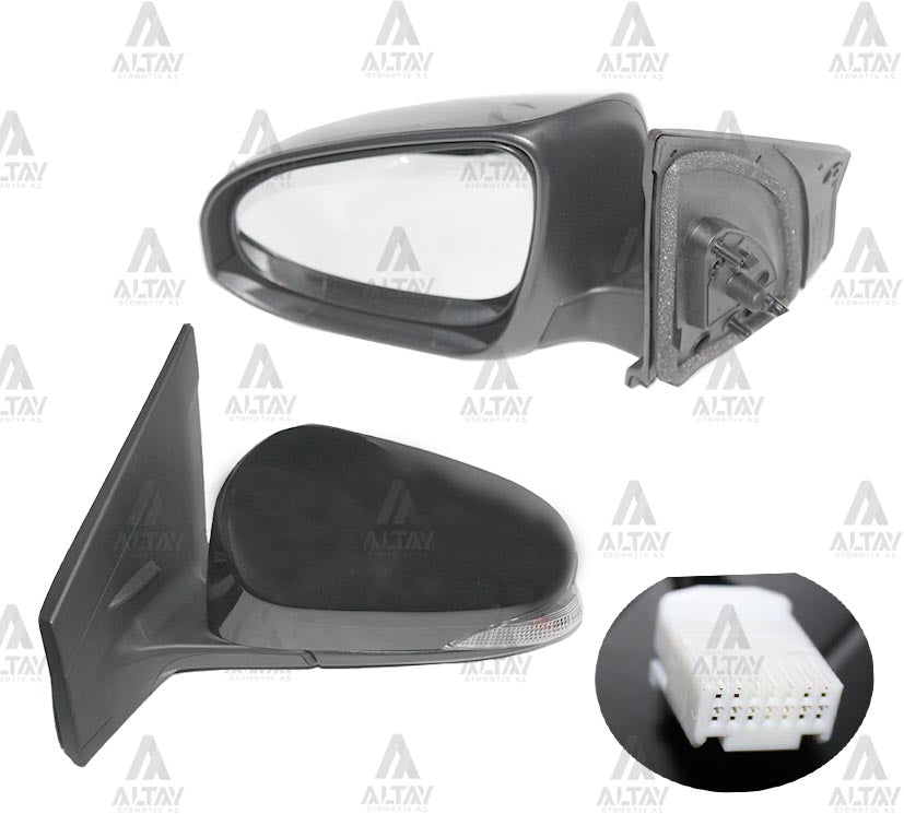 AYNA DIŞ DİKİZ AURIS 13-16 ELEKTRİKLİ ISITMALI SİNYALLİ SOL 7 FİŞLİ - TAIWAN