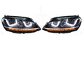 ÖN FAR SET ( ÇİFT U LED KAYAR SİNYAL ) GOLF 7 13- - İTHAL