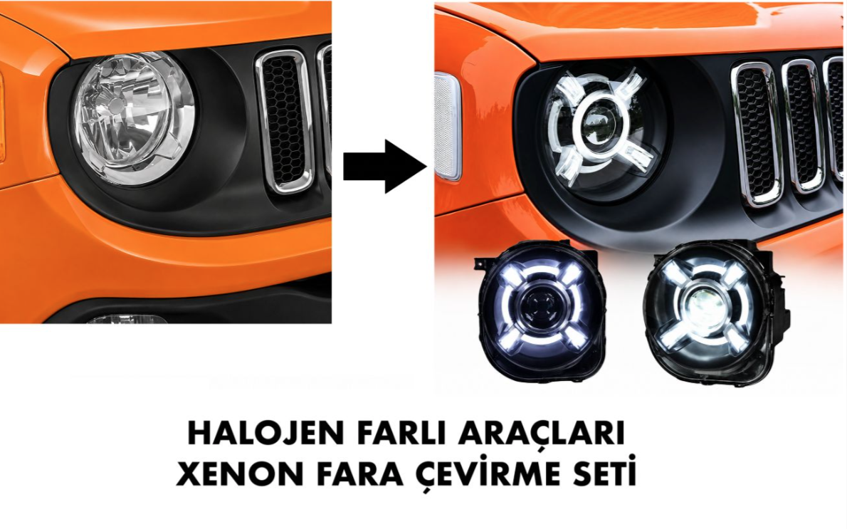 ÖN FAR SETİ ANGEL ( MODİFİYE ) RENEGADE 2014 - İTHAL