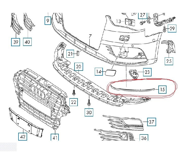 ÖN TAMPON KAŞI SOL ( SEDAN ) A3 2013- | İTHAL