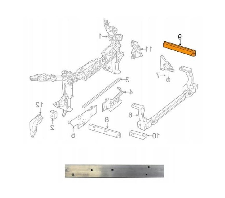 ÖN PANEL BRAKETİ ( ALÜMİNYUM ) SOL W246/W176 2013- - İTHAL